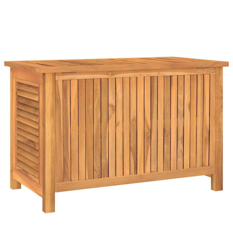 VidaXL Teak Solid Wood Deck Box in Brown Wayfair